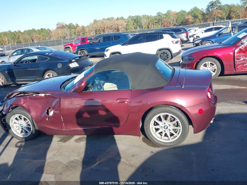 2005 BMW Z4 2.5I VIN: 4USBT33535LR70546 Lot: 43707315