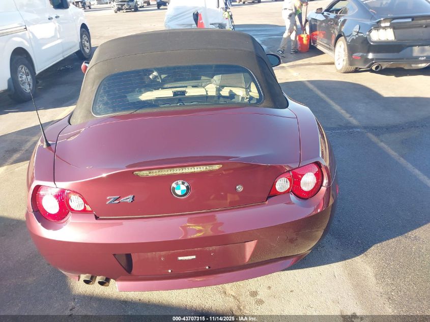 2005 BMW Z4 2.5I VIN: 4USBT33535LR70546 Lot: 43707315