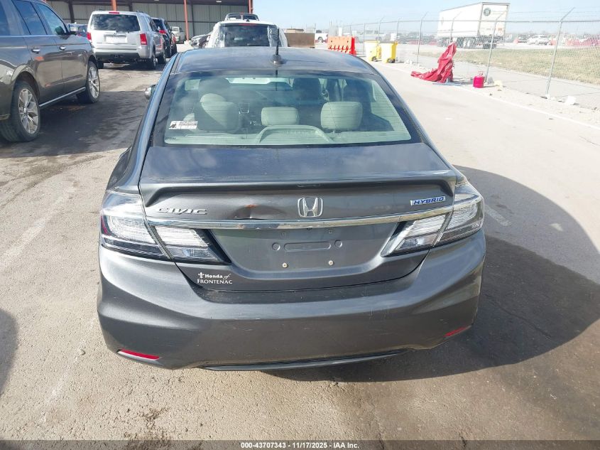 2013 Honda Civic Hybrid VIN: 19XFB4F31DE003676 Lot: 43707343