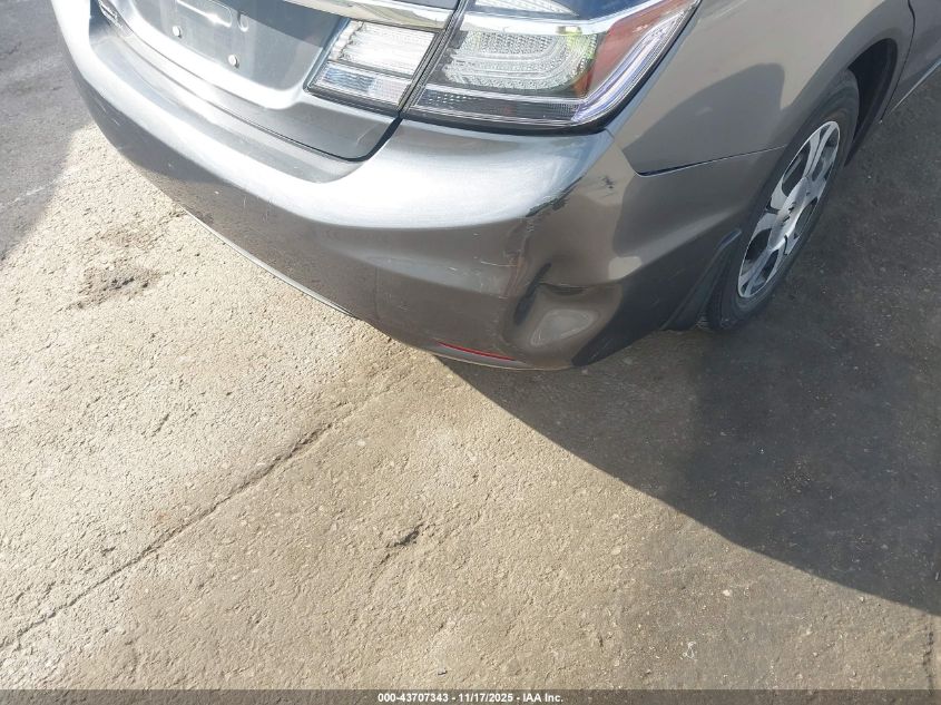 2013 Honda Civic Hybrid VIN: 19XFB4F31DE003676 Lot: 43707343