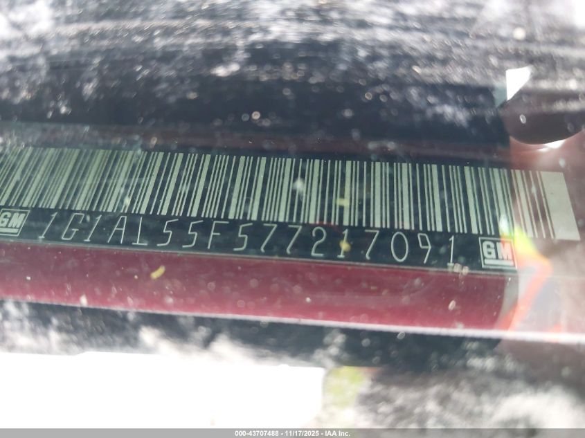 2007 Chevrolet Cobalt Lt VIN: 1G1AL55F577217091 Lot: 43707488