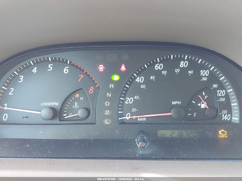 2002 Toyota Camry Le VIN: 4T1BE32K32U519836 Lot: 43707499