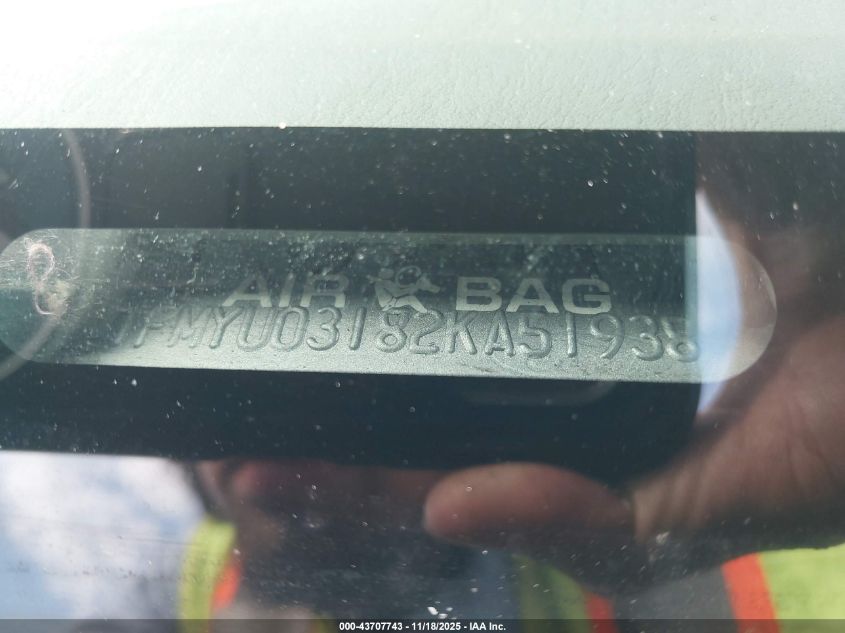 2002 Ford Escape Xlt VIN: 1FMYU03182KA51938 Lot: 43707743