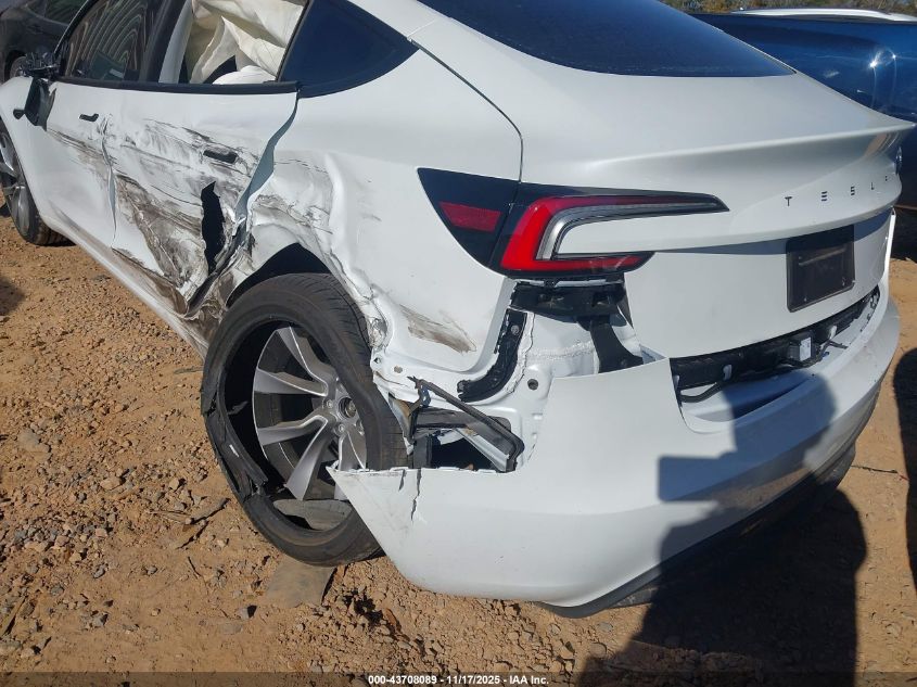 2025 Tesla Model 3 Long Range Rear-Wheel Drive/Standard VIN: 5YJ3E1EA3SF067850 Lot: 43708089