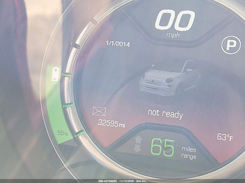 2015 Fiat 500E Battery Electric VIN: 3C3CFFGE2FT741282 Lot: 43708095