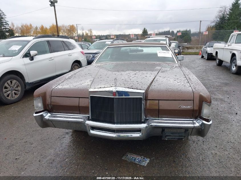 1972 Lincoln Continental VIN: 2Y89A889397 Lot: 43708128