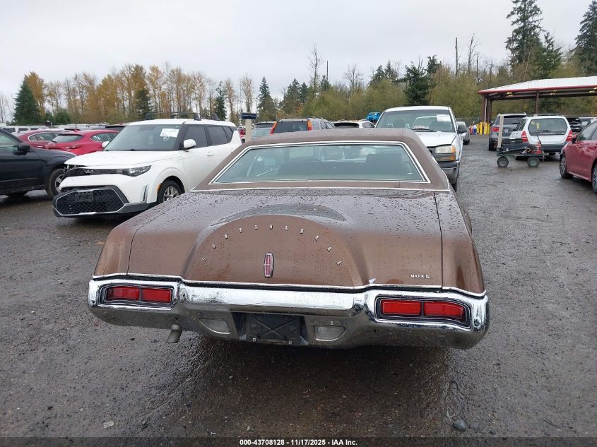 1972 Lincoln Continental VIN: 2Y89A889397 Lot: 43708128