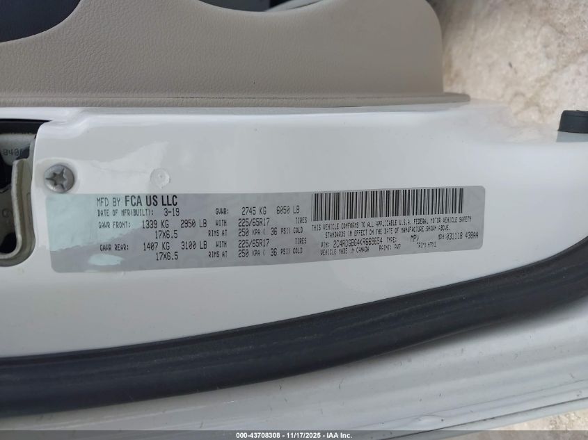 2019 Dodge Grand Caravan Se VIN: 2C4RDGBG4KR669654 Lot: 43708308