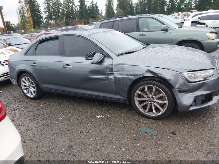 2019 Audi A4 40 Premium VIN: WAUGMAF44KN011606 Lot: 43708598