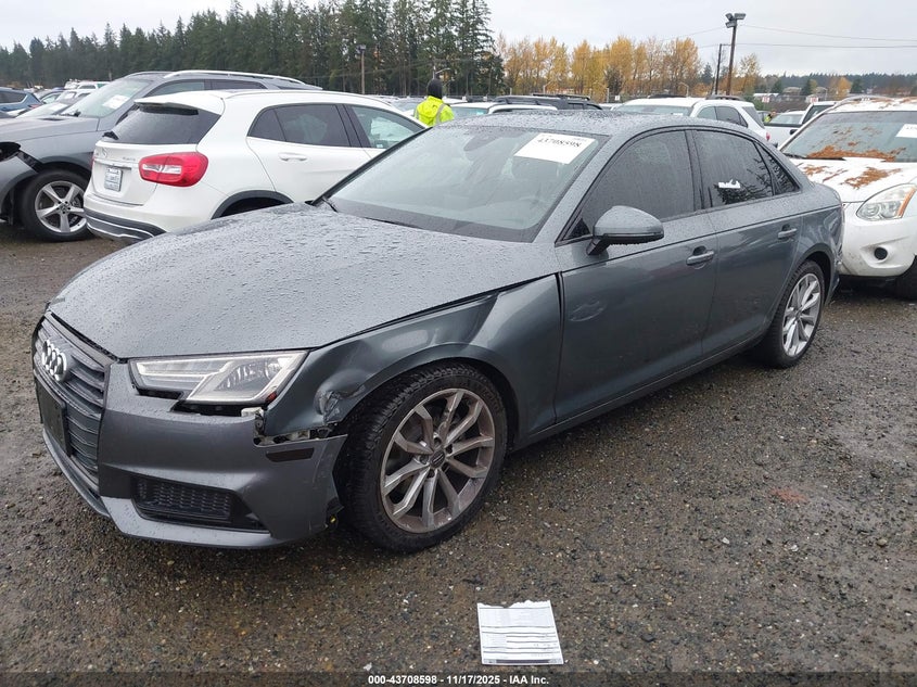 2019 Audi A4 40 Premium VIN: WAUGMAF44KN011606 Lot: 43708598