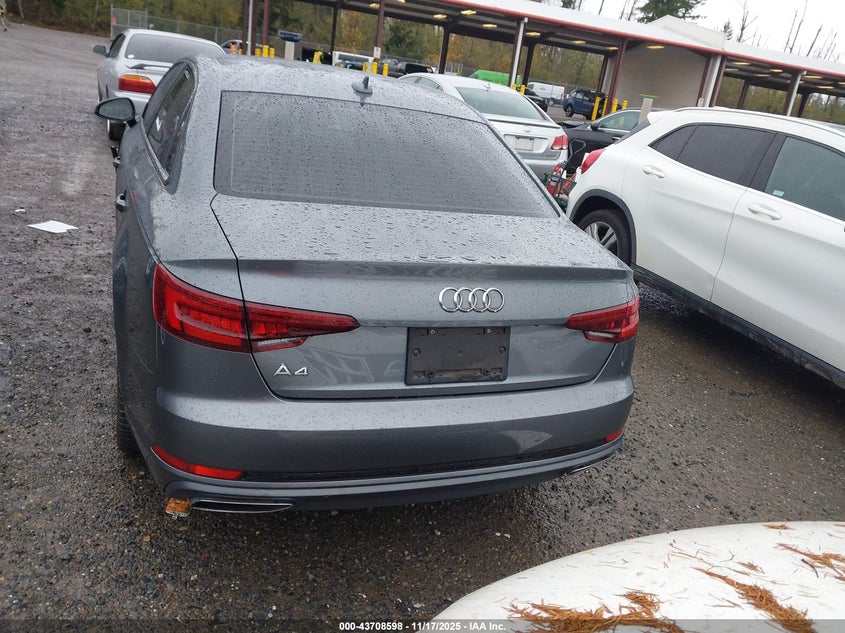 2019 Audi A4 40 Premium VIN: WAUGMAF44KN011606 Lot: 43708598