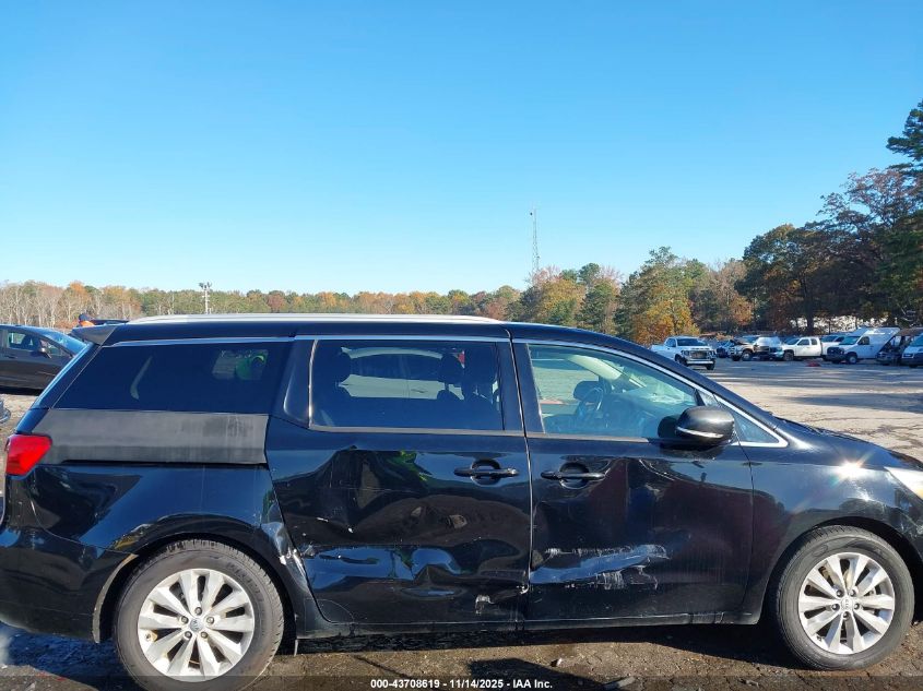 2015 Kia Sedona Ex VIN: KNDMC5C12F6022243 Lot: 43708619