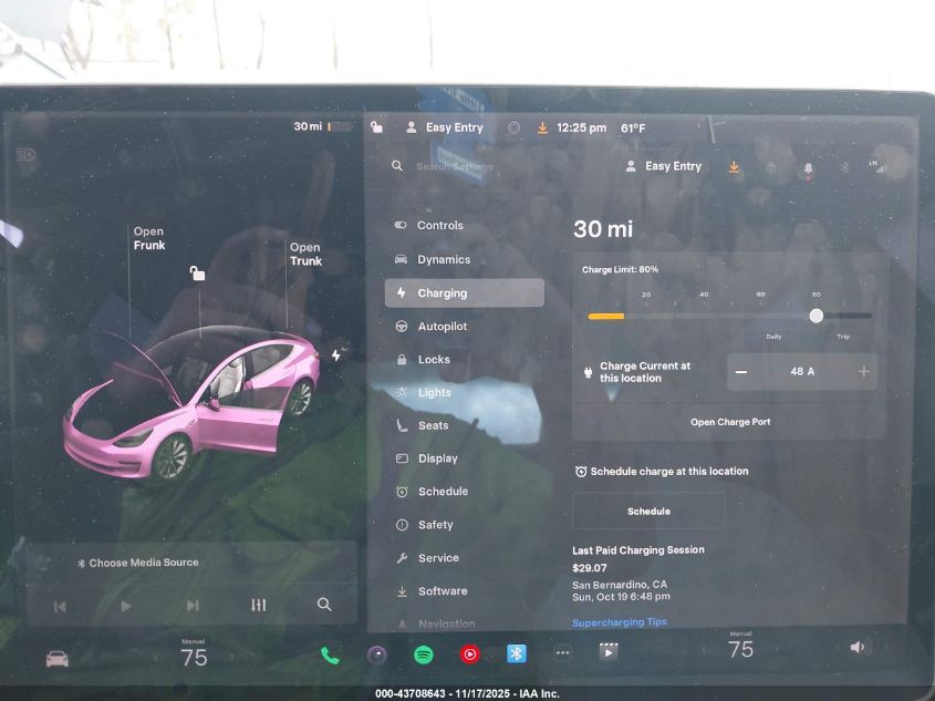 2020 Tesla Model 3 Long Range Dual Motor All-Wheel Drive VIN: 5YJ3E1EB5LF713030 Lot: 43708643