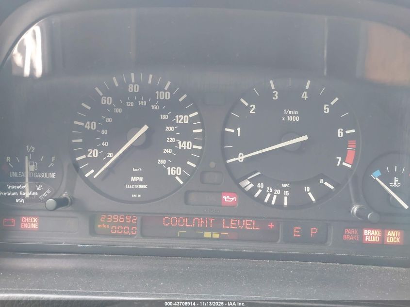 1991 BMW 525 I Automatic VIN: WBAHD6313MBJ67443 Lot: 43708914