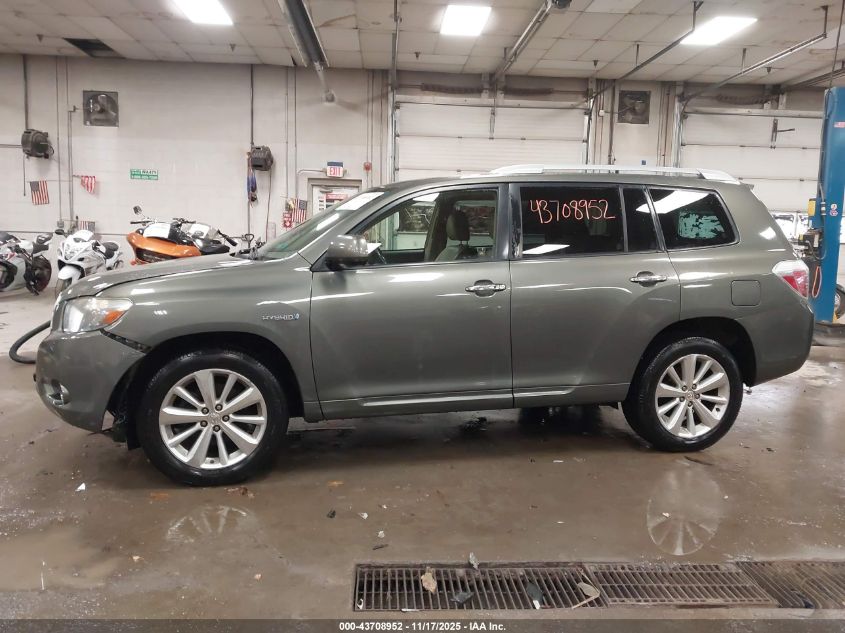 2009 Toyota Highlander Hybrid Limited VIN: JTEEW44A892033677 Lot: 43708952