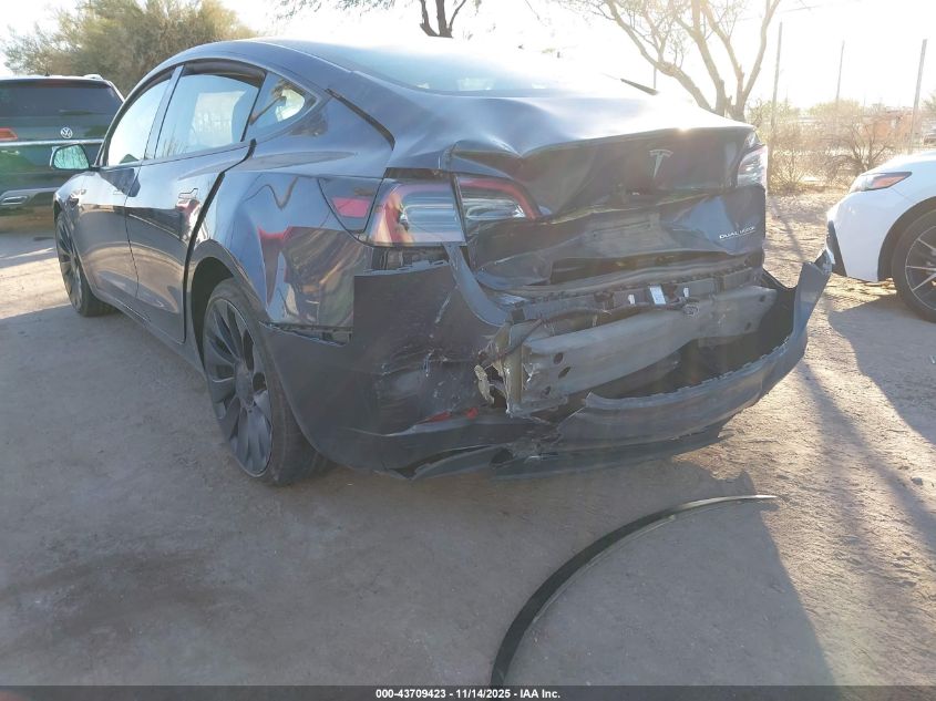 2023 Tesla Model 3 Performance Dual Motor All-Wheel Drive VIN: 5YJ3E1EC8PF585266 Lot: 43709423