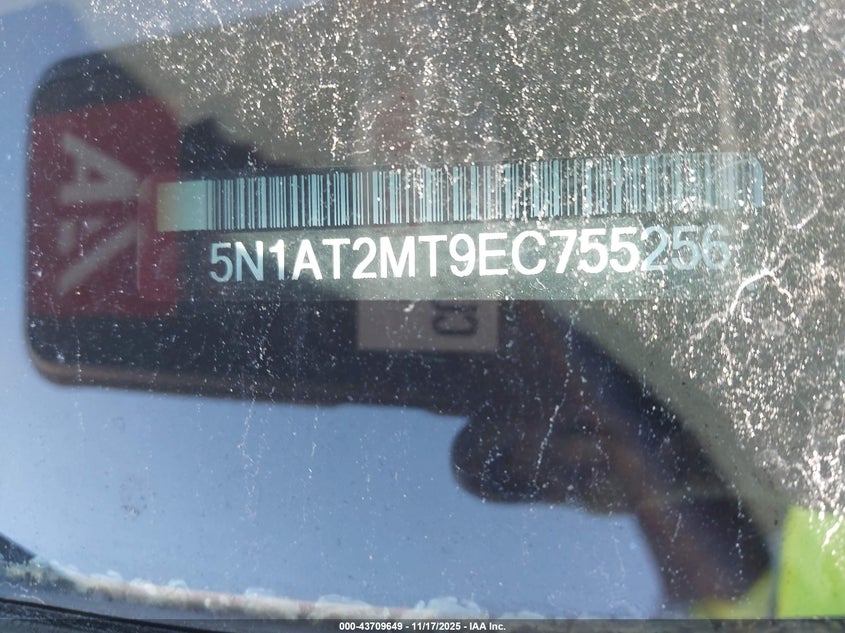 5N1AT2MT9E3755256 2014 NISSAN ROGUE photo no. 9