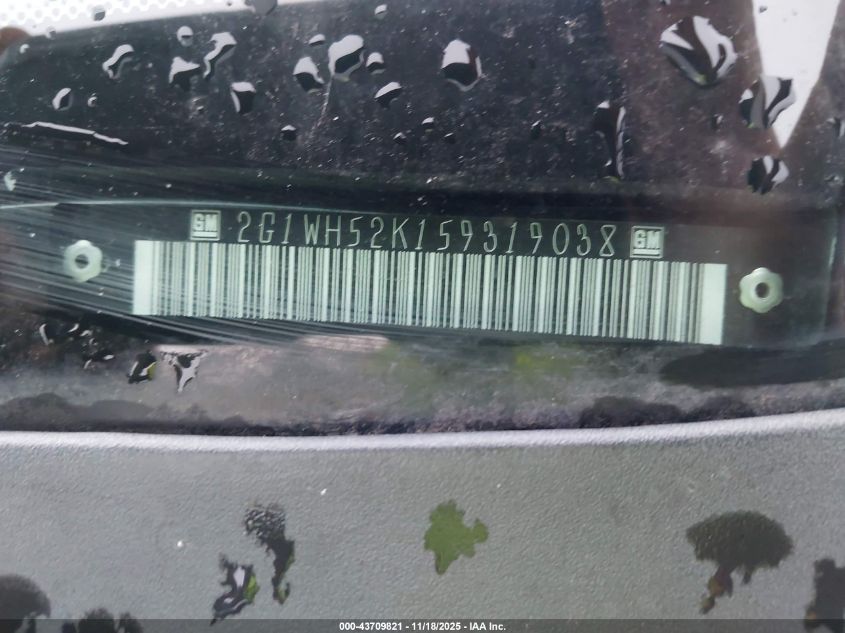 2005 Chevrolet Impala Ls VIN: 2G1WH52K159319038 Lot: 43709821