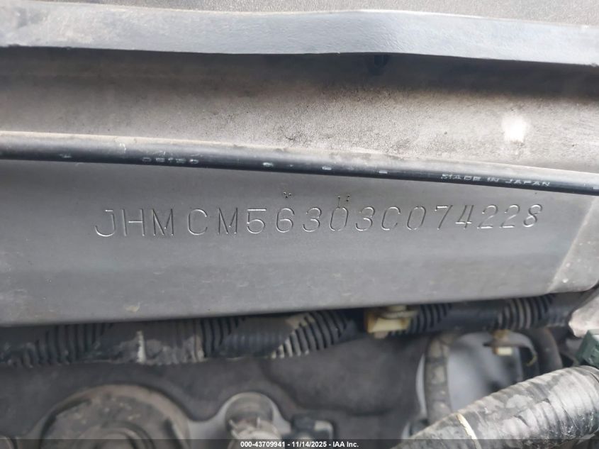 2003 Honda Accord 2.4 Lx VIN: JHMCM56303C074228 Lot: 43709941