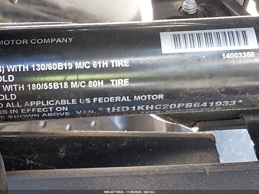 2023 Harley-Davidson Fltrx VIN: 1HD1KHC20PB641933 Lot: 43710024