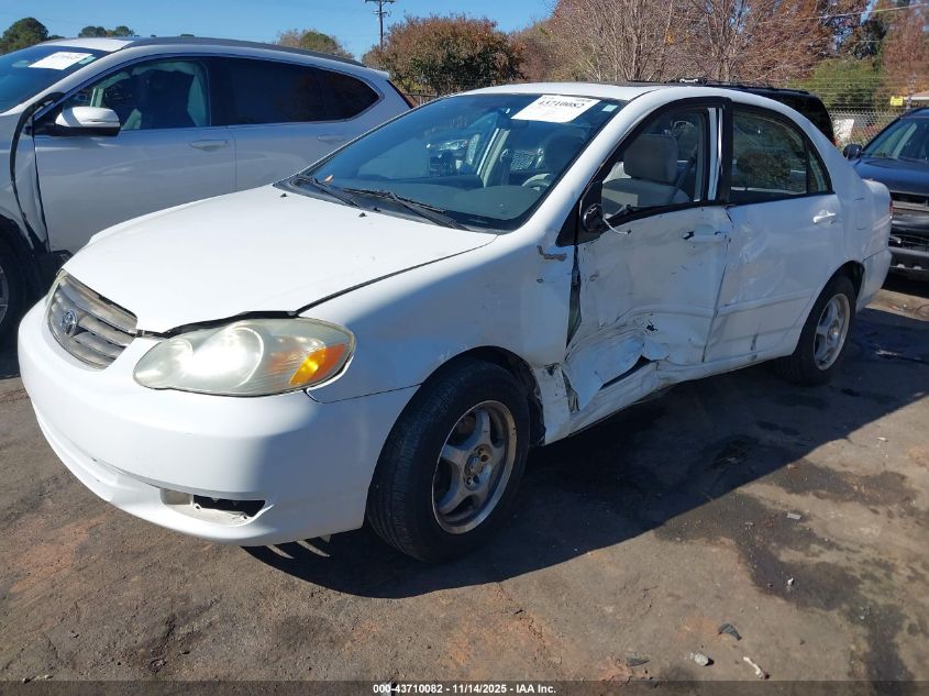 2003 Toyota Corolla Le VIN: 2T1BR32E03C074991 Lot: 43710082