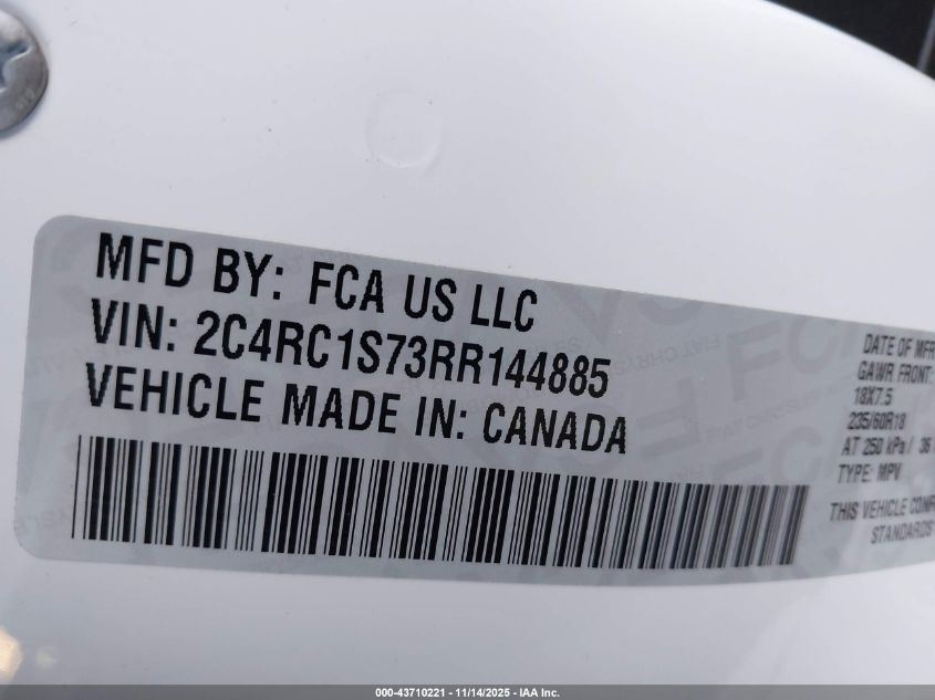 2024 Chrysler Pacifica Hybrid Premium S Appearance Pkg VIN: 2C4RC1S73RR144885 Lot: 43710221