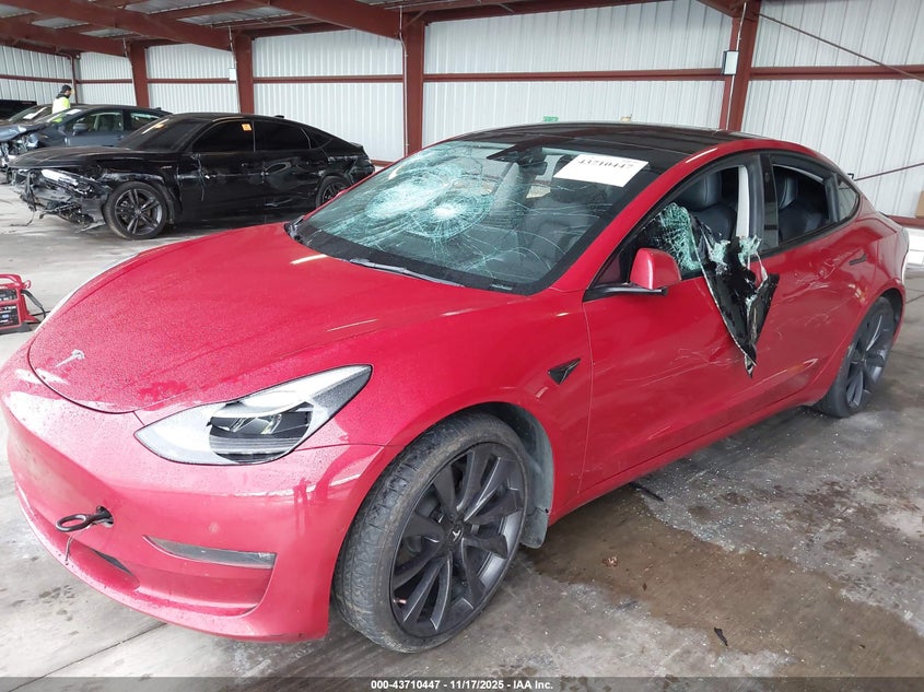 2022 Tesla Model 3 Long Range Dual Motor All-Wheel Drive VIN: 5YJ3E1EB9NF187472 Lot: 43710447