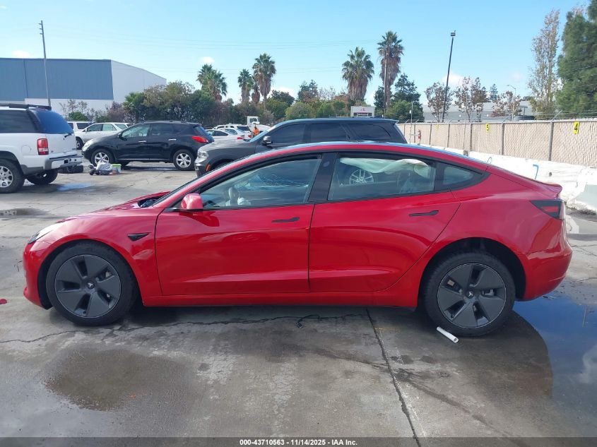 2023 Tesla Model 3 Rear-Wheel Drive VIN: 5YJ3E1EA5PF704986 Lot: 43710563