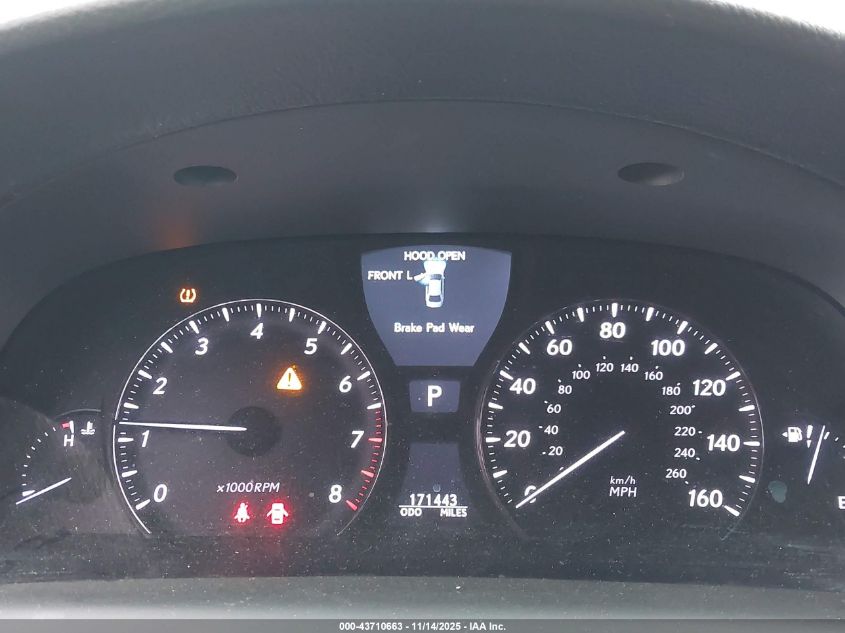 2011 Lexus Ls 460 VIN: JTHBL5EFXB5103148 Lot: 43710663