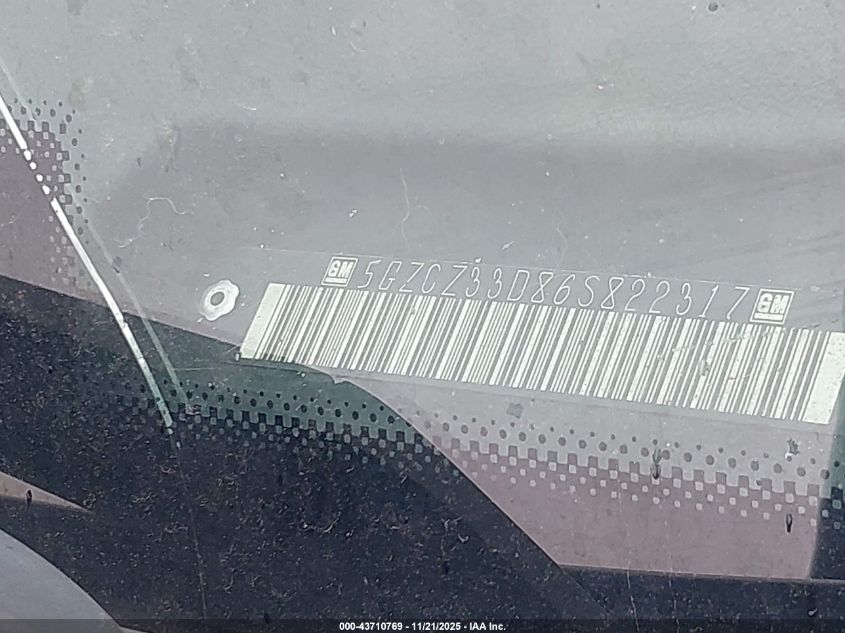 2006 Saturn Vue 4 Cyl VIN: 5GZCZ33D86S822317 Lot: 43710769