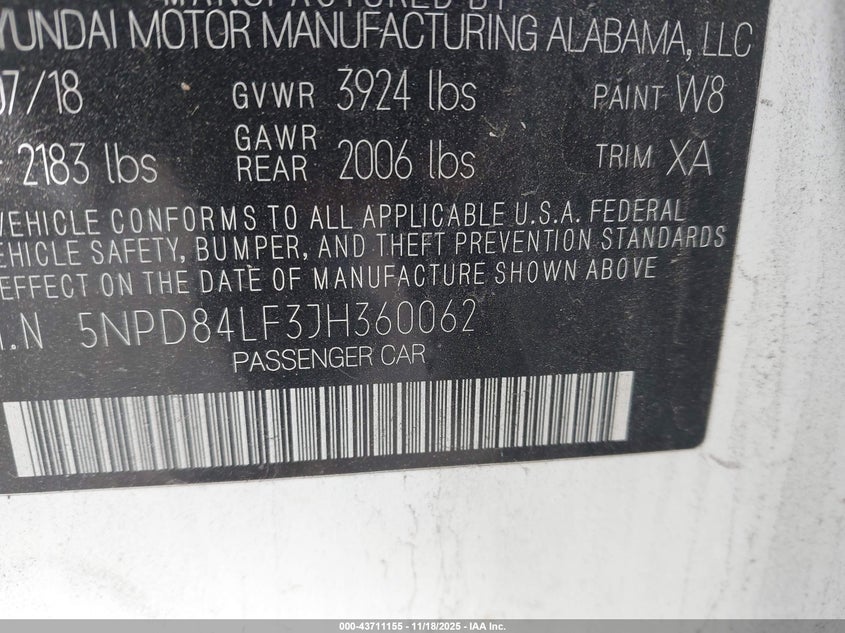 5NPD84LF3JH360062 2018 HYUNDAI ELANTRA photo no. 9