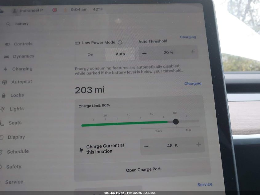 2024 Tesla Model Y Long Range Dual Motor All-Wheel Drive VIN: 7SAYGDEEXRA260141 Lot: 43711272