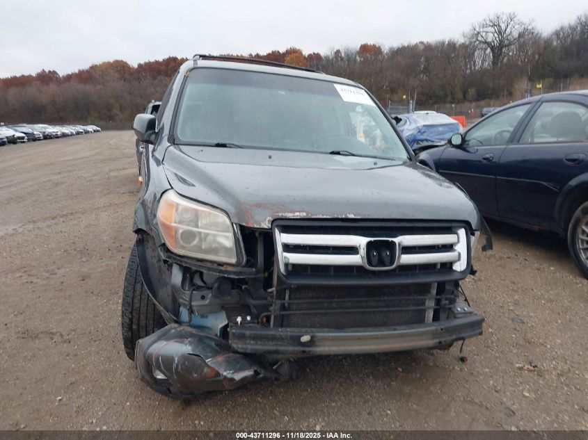 2007 Honda Pilot Ex-L VIN: 5FNYF18707B006997 Lot: 43711296