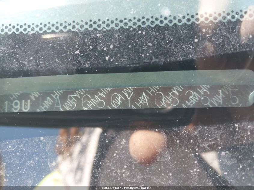 2000 Acura Tl 3.2 VIN: 19UUA5660YA063615 Lot: 43711447