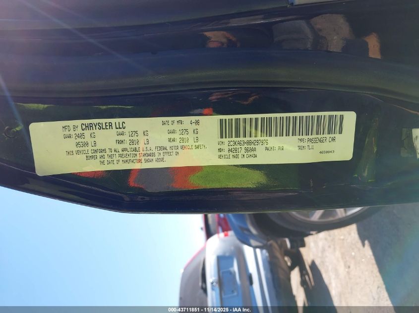 2008 Chrysler 300C Hemi VIN: 2C3KA63H88H297976 Lot: 43711851