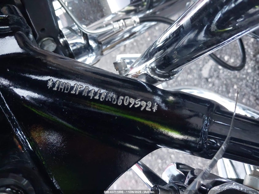 2010 Harley-Davidson Flhrc VIN: 1HD1FR416AB609592 Lot: 43711895