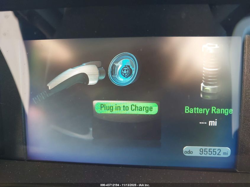 2012 Chevrolet Volt VIN: 1G1RC6E47CU119697 Lot: 43712194