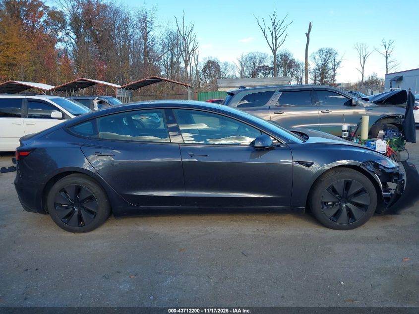 2025 Tesla Model 3 Long Range All-Wheel Drive VIN: 5YJ3E1EB7SF913972 Lot: 43712200