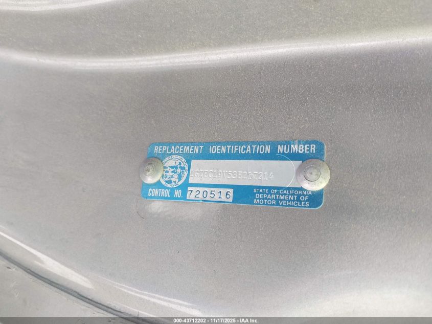 2003 GMC Sierra 1500 Sle VIN: 1GTEC19V53E217214 Lot: 43712202