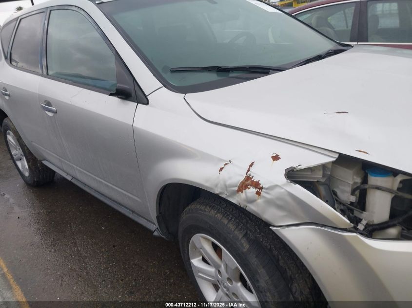 2006 Nissan Murano S VIN: JN8AZ08W86W514529 Lot: 43712212