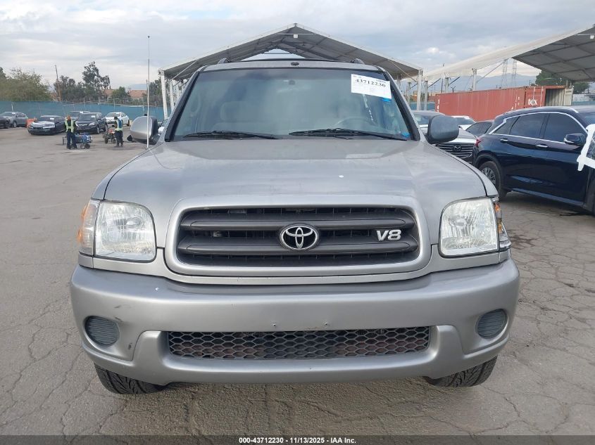 2002 Toyota Sequoia Sr5 V8 VIN: 5TDZT34AX2S124361 Lot: 43712230