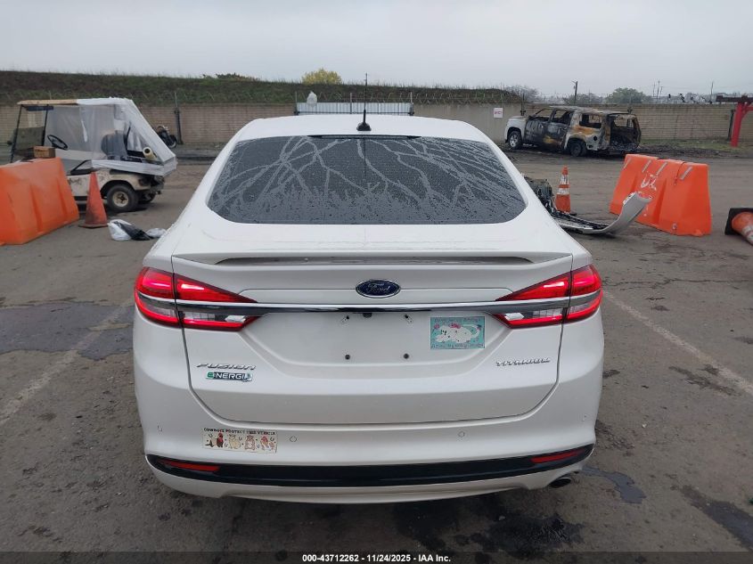 2017 Ford Fusion Energi Titanium VIN: 3FA6P0SU1HR201686 Lot: 43712262