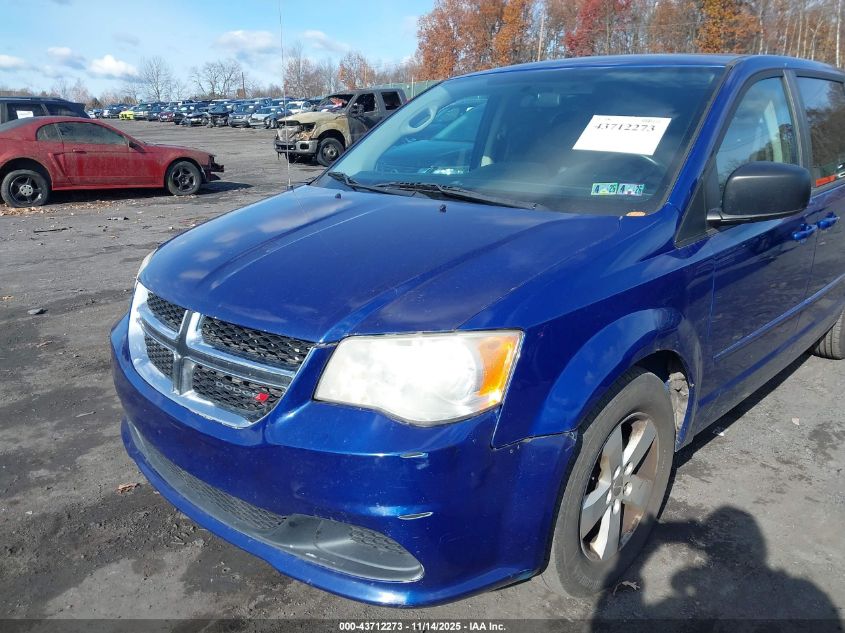 2013 Dodge Grand Caravan Se VIN: 2C4RDGBG9DR791834 Lot: 43712273