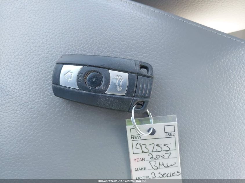 2007 BMW 328I VIN: WBAVA375X7NE28872 Lot: 43712422