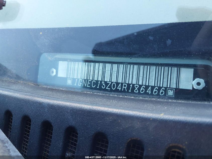 2004 Chevrolet Tahoe Lt VIN: 1GNEC13Z04R186466 Lot: 43712980