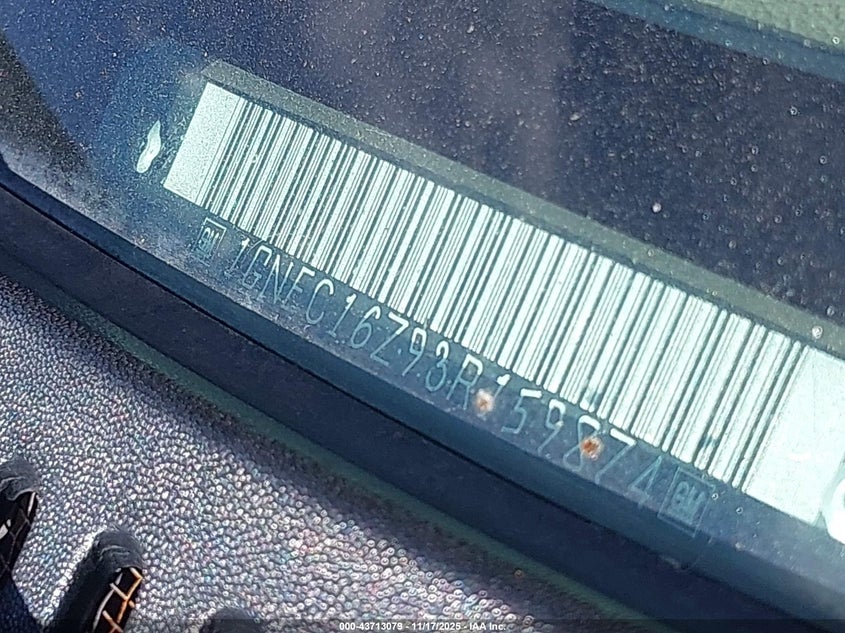 2003 Chevrolet Suburban 1500 Lt VIN: 1GNEC16Z93R159874 Lot: 43713079