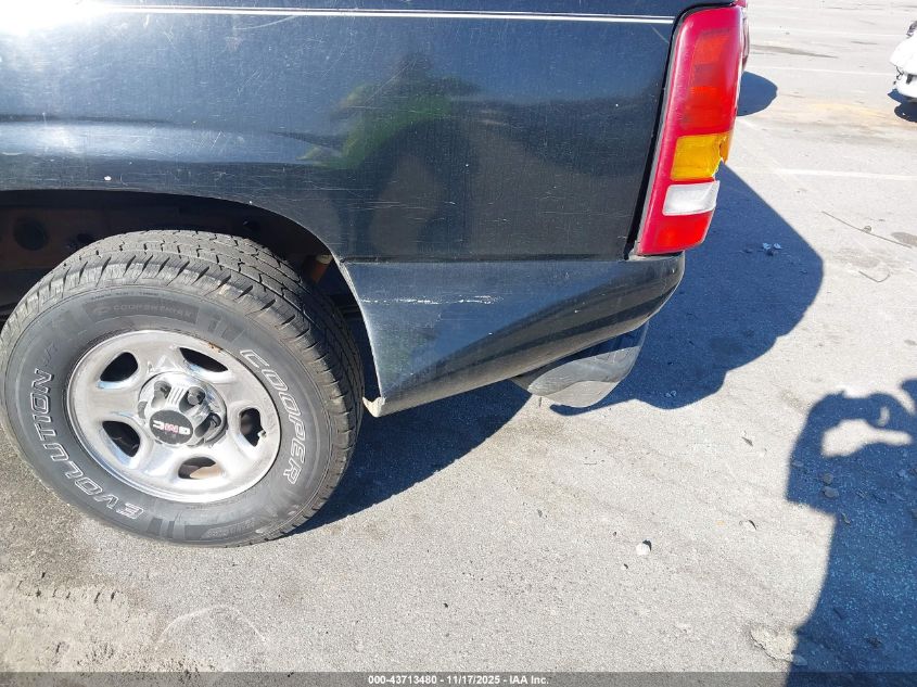 1999 GMC Sierra 1500 Sle VIN: 2GTEC19TXX1521287 Lot: 43713480