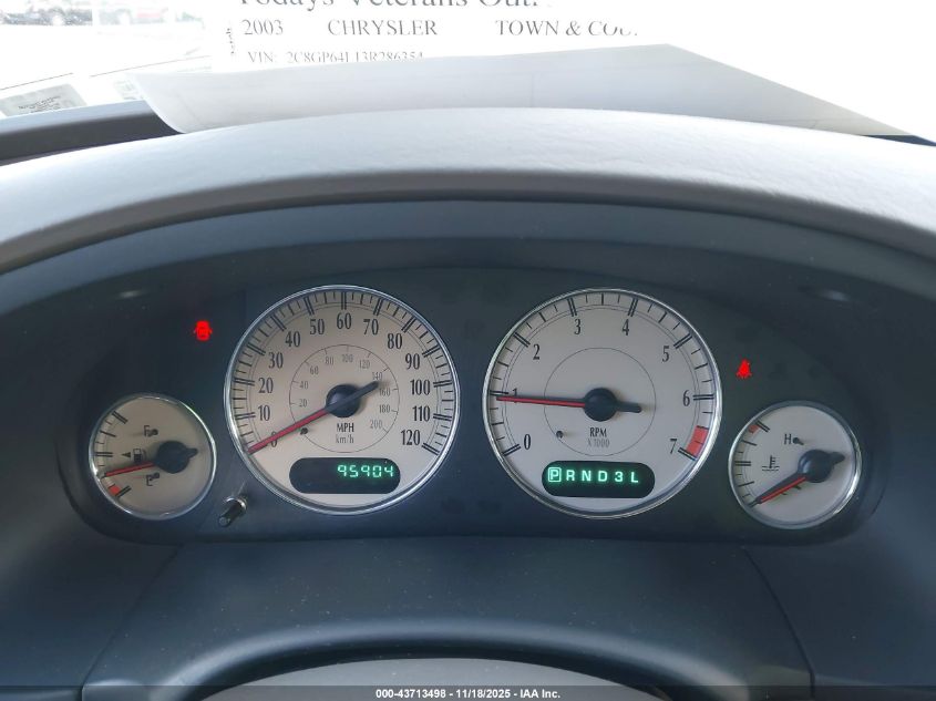 2003 Chrysler Town & Country Limited VIN: 2C8GP64L13R286354 Lot: 43713498