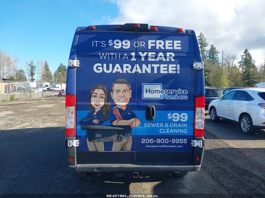 2023 Ram Promaster 2500 High Roof 159 Wb VIN: 3C6LRVDG2PE528736 Lot: 43713643