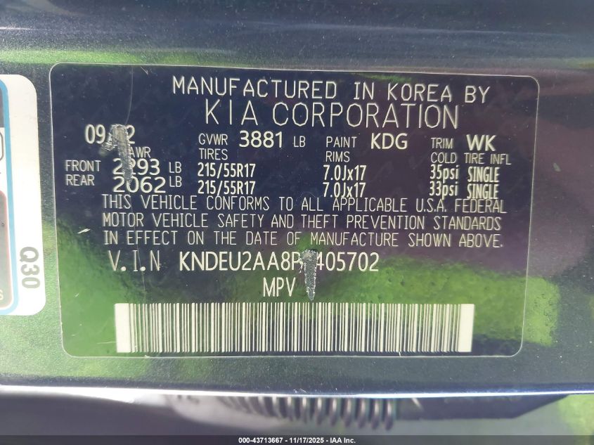 2023 Kia Seltos S VIN: KNDEU2AA8P7405702 Lot: 43713667